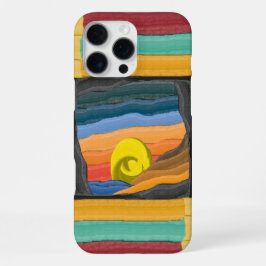 Funda Para iPhone 16 Pro Max Atardecer Colorido Abstracto
