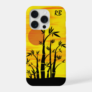 Atardecer de bambú oriental personalizado