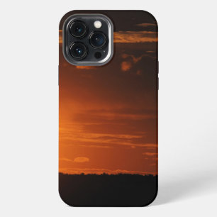 Funda Para iPhone 13 Pro Max Atardecer-horizonte-nubes-bosque-