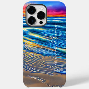 Funda Para iPhone 14 Pro Max Atardecer tropical sobre océano claro
