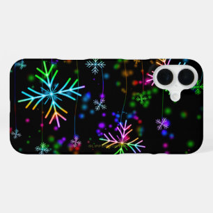 Funda Para iPhone 16 Plus Atmósfera navideña festiva y animada de SlipperyJo