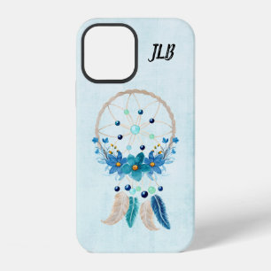 Funda Para iPhone 12 Atrapasueños Azul Diseño Boho Elegante