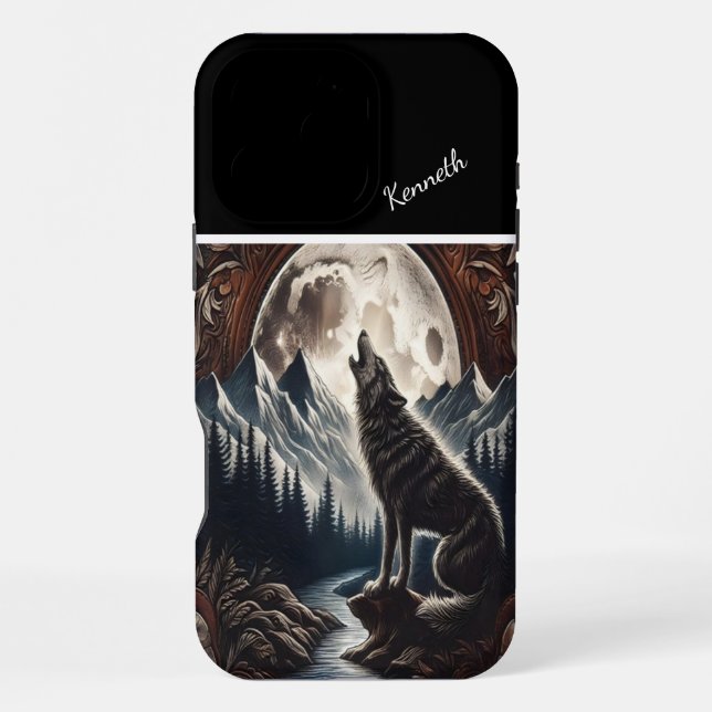 Funda Para iPhone Aúl de Wolf's Moonlit (Reverso )