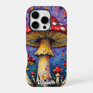 Funda Para iPhone 16 Pro Aura de hongo psicodélico