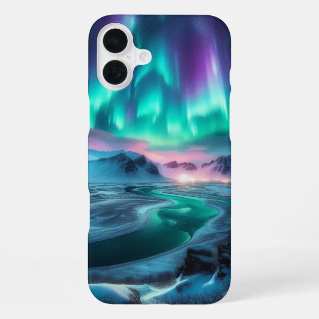 Funda Para iPhone Aurora Borealis (Reverso )