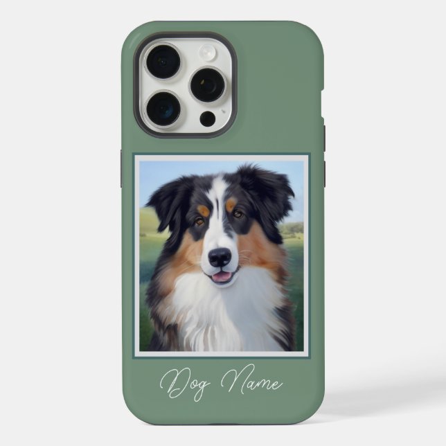 Funda Para iPhone Australian Shepherd Portrait  -  (Reverso )