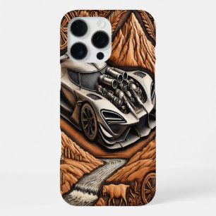 Funda Para iPhone 16 Pro Max Auto muscular de los años 80 en esplendor escénico