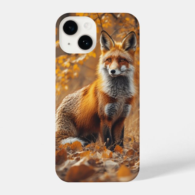 Funda Para iPhone Autumn Fox – Cozy Woodland Wildlife Design (Reverso )