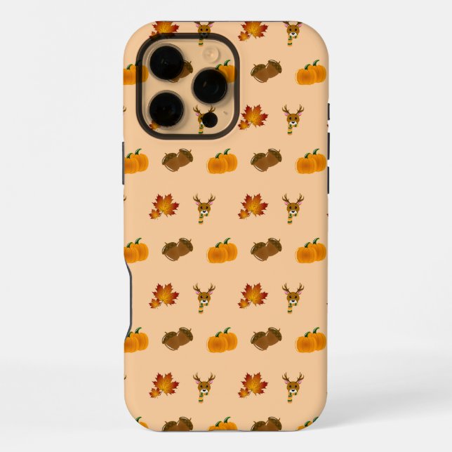 Funda Para iPhone Autumn Vibes Deer Maple deja cosquillas de calabaz (Reverso )