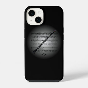 Funda Para iPhone 14 Avant Garde ~ Oboe en Globo con Partitura