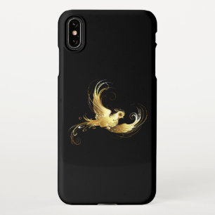 Funda Para iPhone XS Max Ave dorada sobre fondo negro