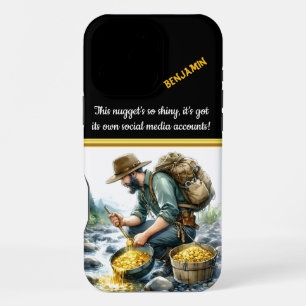 Funda Para iPhone 16 Pro Max Aventura de lavado de oro al borde del río