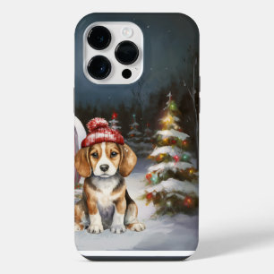 Funda Para iPhone 14 Pro Max Aventura Navideña de la Caravana del Beagle Invern