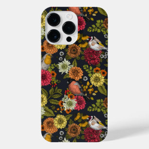 Funda Para iPhone 14 Pro Max Aves de jardín y flores 2