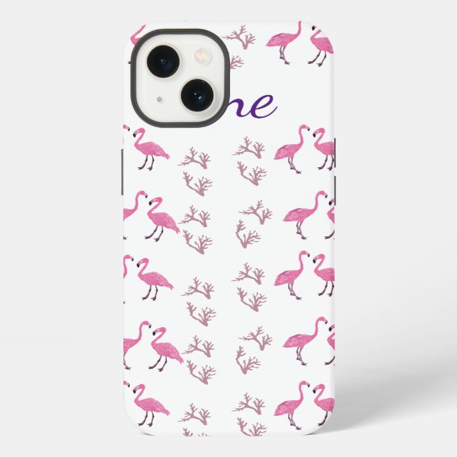 Funda Para iPhone Aves Flamingo (Reverso )
