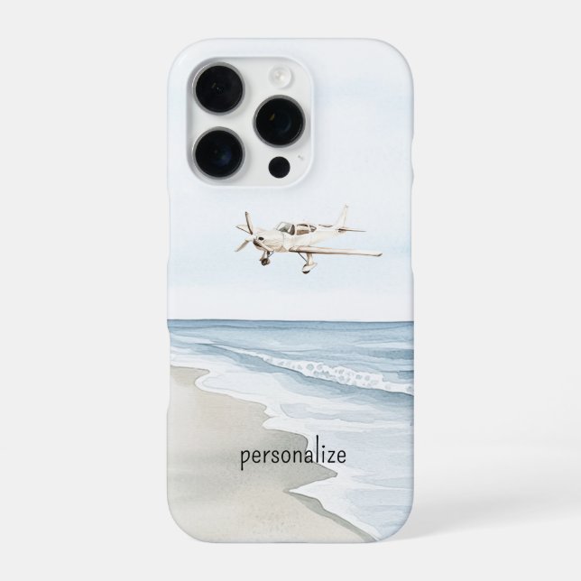 Funda Para iPhone Aviones Blancos Azules (Reverso)