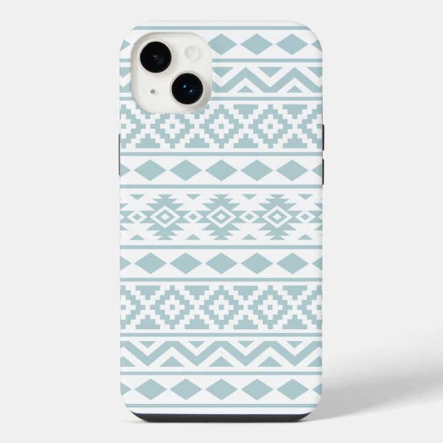 Funda Para iPhone Aztec Essence Ptn III Huevo de pato azul sobre bla (Reverso)
