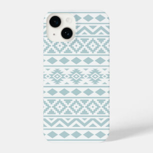Funda Para iPhone 14 Aztec Essence Ptn III Huevo de pato azul sobre bla