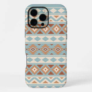 Funda Para iPhone 16 Pro Max Aztec Essence Ptn IIIb Blue Cream Terracottas