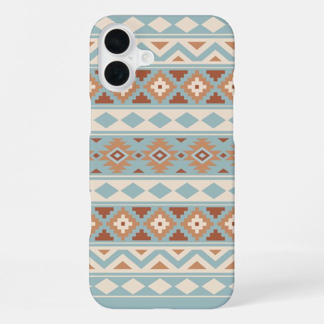 Funda Para iPhone Aztec Essence Ptn IIIb Blue Cream Terracottas (Reverso )