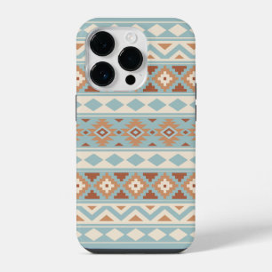 Funda Para iPhone 14 Pro Aztec Essence Ptn IIIb Blue Cream Terracottas