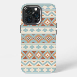 Funda Para iPhone 13 Pro Aztec Essence Ptn IIIb Blue Cream Terracottas
