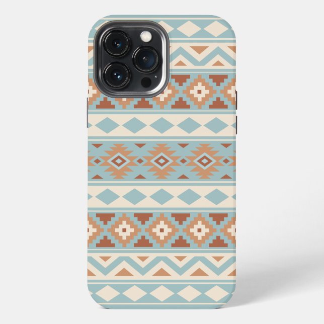 Funda Para iPhone Aztec Essence Ptn IIIb Blue Cream Terracottas (Reverso )