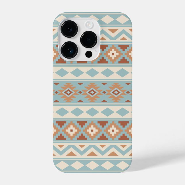 Funda Para iPhone Aztec Essence Ptn IIIb Blue Cream Terracottas (Reverso )