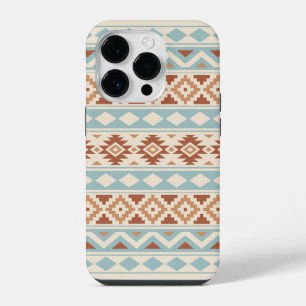 Funda Para iPhone 14 Pro Aztec Essence Ptn IIIb Blue Terracottas Cream