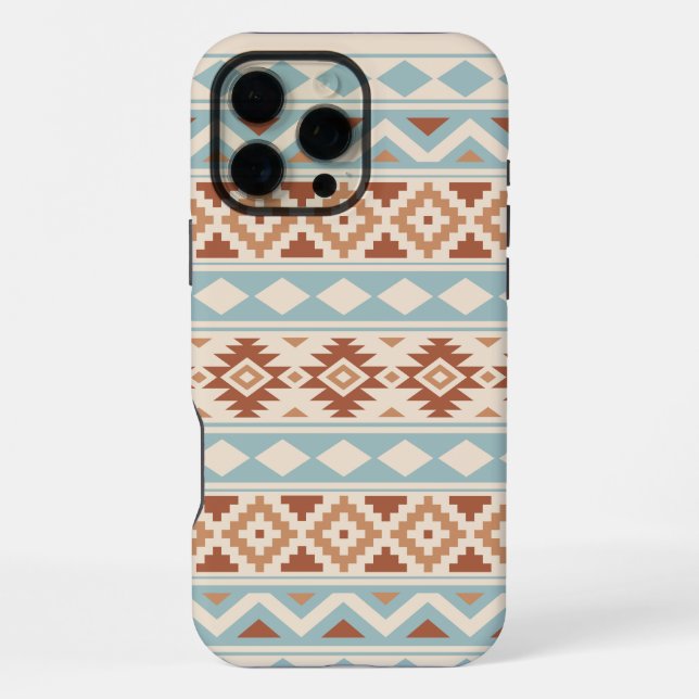 Funda Para iPhone Aztec Essence Ptn IIIb Blue Terracottas Cream (Reverso )