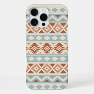 Funda Para iPhone 16 Pro Max Aztec Essence Ptn IIIb Blue Terracottas Cream
