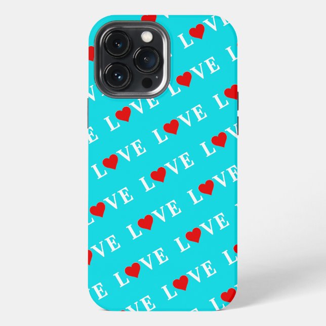 Funda Para iPhone Azul Aqua AMOR (Reverso )