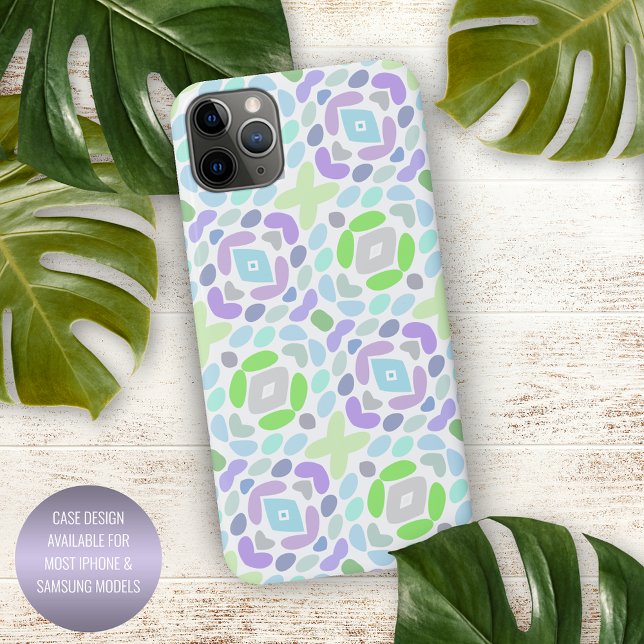Funda Para iPhone Azul claro Rosa Púrpura Lime Verde Arte africano (Subido por el creador)