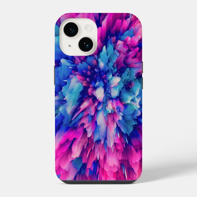 Funda Para iPhone Azul Congelado Abstracto | iPhone 14 Case-Mate (Reverso )