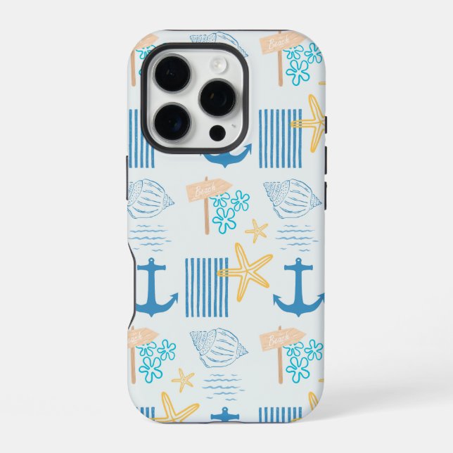 Funda Para iPhone Azul Costero (Reverso )