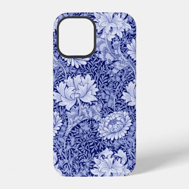 Funda Para iPhone Azul crisantemo, William Morris (Reverso )