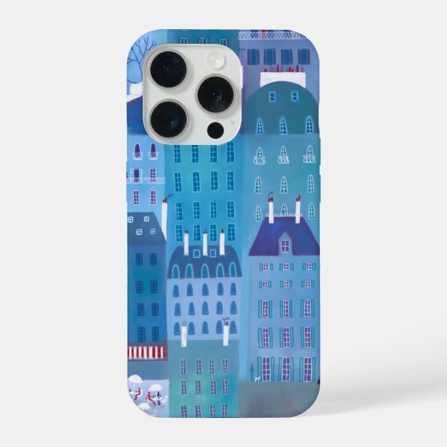 Funda Para iPhone Azul de París (Reverso )