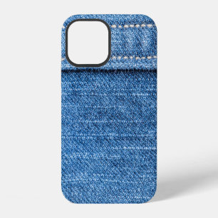 Funda Para iPhone 12 Azul Denim: Textura Clásica de Jeans.