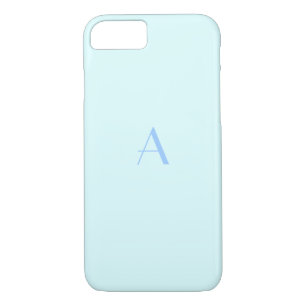 Funda para iPhone azul Girly Baby con Monograma
