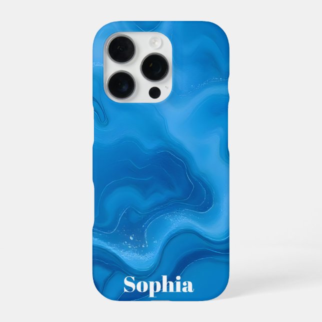 Funda Para iPhone Azul lunar (Reverso)