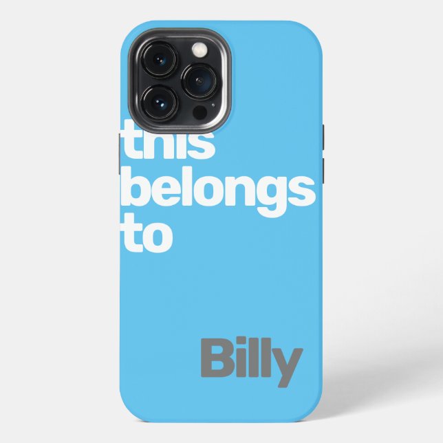 Funda Para iPhone azul moderno simple minimalista (Reverso )
