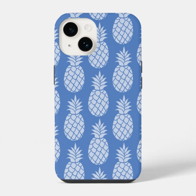 Funda Para iPhone Azul piña (Reverso )