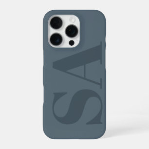 Funda Para iPhone 16 Pro Azul Polvoriento Rústico Acuarela Minimalista Cont