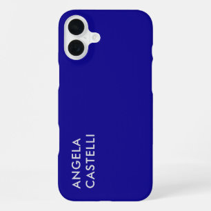 Funda Para iPhone 16 Plus Azul Ultramarino Minimalista Moderno Plano
