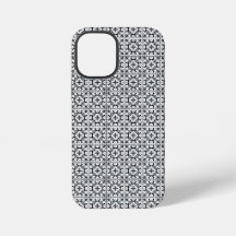 Azulejo de estilo español en blanco y negro