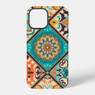 Funda Para iPhone 12 Azulejo de patchwork colorido sin fisuras con Isla
