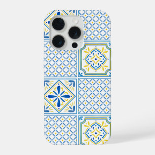 Azulejo Italiano Mediterráneo Azul y Amarillo