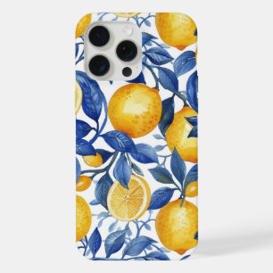 Azulejo Limones Hojas Azules 