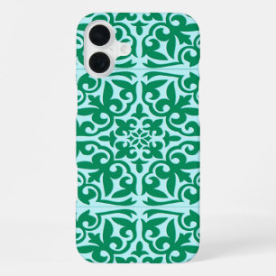 Funda Para iPhone 16 Plus Azulejo marroquí - turquesa y aqua