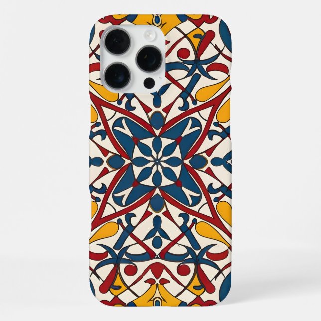 Funda Para iPhone azulejos de mosaico, Mandala-Pattern (Reverso )